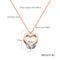 410mm+50mm Stainless Steel Necklace for Women/lady/Young Girl,18K Rose Gold Platted with Zircon,Heart