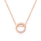 410mm+50mm Stainless Steel Necklace for Women/lady/Young Girl,18K Rose Gold Platted with Zircon