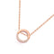 410mm+50mm Stainless Steel Necklace for Women/lady/Young Girl,18K Rose Gold Platted with Zircon