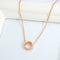 410mm+50mm Stainless Steel Necklace for Women/lady/Young Girl,18K Rose Gold Platted with Zircon