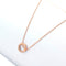 410mm+50mm Stainless Steel Necklace for Women/lady/Young Girl,18K Rose Gold Platted with Zircon