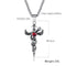 Stainless Steel Pendant Necklace for Mens Boys Cool Punk Pendant with 550mm Chain,Sword Design