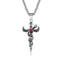 Stainless Steel Pendant Necklace for Mens Boys Cool Punk Pendant with 550mm Chain,Sword Design