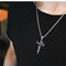 Stainless Steel Pendant Necklace for Mens Boys Cool Punk Pendant with 550mm Chain,Sword Design