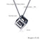 Men's Stainless Steel Simple Square Hollow Cube Charm Pendant Minimalist Couple Necklace