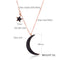 Titanium Steel Female Necklace Gift for Women Birthday Gift ,Moon & Star