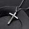 Stainless Steel with Cubic Zirconia Pendant Necklace for Mens Boys Cool Religious Pendant with 550mm Chain,Cross