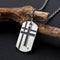 Mens Cross Dog Tag Pendant Necklace,316 Stainless Steel