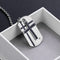 Mens Cross Dog Tag Pendant Necklace,316 Stainless Steel