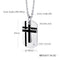 Mens Cross Dog Tag Pendant Necklace,316 Stainless Steel