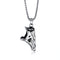 Titanium Steel Running Shoes Pendant Trend Men's Necklace Stainless Steel Sneakers Pendant Holiday Gift