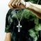 Men Christian Jesus Cross Necklaces & Pendant Stainless Steel Chain Gold Silver Color Fashion Jewelry Anniversary Gift