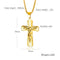 Men Christian Jesus Cross Necklaces & Pendant Stainless Steel Chain Gold Silver Color Fashion Jewelry Anniversary Gift