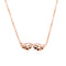 Women Rose Gold Titanium Steel Necklace Women's Heart Wing Pendant Creative Short Clavicle Chain