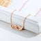 Women Rose Gold Titanium Steel Necklace Women's Heart Wing Pendant Creative Short Clavicle Chain