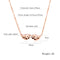 Women Rose Gold Titanium Steel Necklace Women's Heart Wing Pendant Creative Short Clavicle Chain