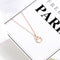 Women Rose Gold Titanium Steel Necklace Women's Pendant Creative Short Clavicle Chain