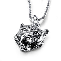 Stainless Steel Jewelry Fashion Tiger Head Necklace for Boyfriend