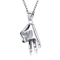 creative new titanium steel fashion personality OK gesture pendants trend versatile accessories men's necklace