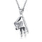 creative new titanium steel fashion personality OK gesture pendants trend versatile accessories men's necklace