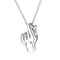 Stainless Steel I Love You Sign Language Gesture Figure Necklace Pendant Friendship Jewelry Charms Gift For Best Friends