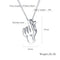 Stainless Steel I Love You Sign Language Gesture Figure Necklace Pendant Friendship Jewelry Charms Gift For Best Friends