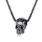 SKULL NECKLACE STERLING SILVER | SKULL PENDANT MENS WOMENS