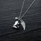 Stainless Steel Commemorative Heart Crystal Angel Wings Ash Locket Charm Jewelry Necklace