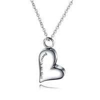 Stainless Steel Commemorative Heart Crystal Angel Wings Ash Locket Charm Jewelry Necklace