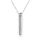 Rose Gold Crystal Cylindrical Necklace Pendant Memorial Ash Cremation Men Jewelry