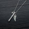 Rose Gold Crystal Cylindrical Necklace Pendant Memorial Ash Cremation Men Jewelry