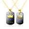 King Queen Jewelry Couple Necklaces Custom Pendant,Stainless Steel