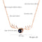 rose gold platted stainless steel with high definition glass fashion necklace for women/lady,reindeer design