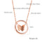 Stainless Steel Butterfly Pendant Necklace for Women Girls