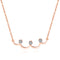 stainless steel simple diamond irregular shape pendant rose gold custom necklace for women