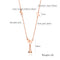 Fashion Women Necklace Butterfly Zircon Pendant Necklace Rose Gold Stainless Steel Jewelry