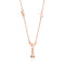 Fashion Women Necklace Butterfly Zircon Pendant Necklace Rose Gold Stainless Steel Jewelry