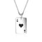 Durable Simple Titanium Steel Hip Hop Hipster Black Peach Fashion Poker Men's Pendant Necklace