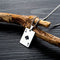 Durable Simple Titanium Steel Hip Hop Hipster Black Peach Fashion Poker Men's Pendant Necklace