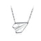 Paper Plane Flying School Necklace Small 3D Paper Plane Pendants Minimalist Jewelry