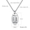 Rugby Ball Stainless Necklace (with 55cm Stainless Chain) Pendant Pendant with Thick Necklace Chain