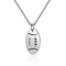 Rugby Ball Stainless Necklace (with 55cm Stainless Chain) Pendant Pendant with Thick Necklace Chain