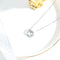 Korean-Style Double Ring Pendant Temperament Simple Lock Necklace Women's Rose Gold-Plated Clavicle ChainTitanium Trendy