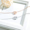 Korean-Style Double Ring Pendant Temperament Simple Lock Necklace Women's Rose Gold-Plated Clavicle ChainTitanium Trendy