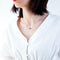 Korean-Style Double Ring Pendant Temperament Simple Lock Necklace Women's Rose Gold-Plated Clavicle ChainTitanium Trendy