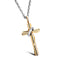 His & Hers Matching Set Love Devotion Couple Pendant,Stainless Steel,Cross Design