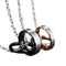 His & Hers Matching Set Necklace Pendants,Rings,Stainless Steel Couple Pendants