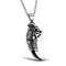 Men's Cool Viking Wolf Tooth Necklace Stainless Steel Animal Tag Dragon Pendant Necklace,Pendant Only, No Chain