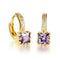 Fashion Birthstone Earrings for Women, White & Purple