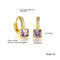 Fashion Birthstone Earrings for Women, White & Purple